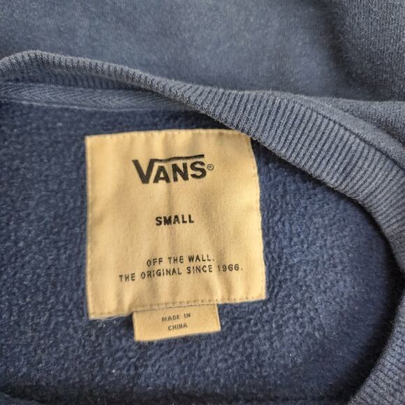 Vans Off The Wall 1966 Navy Blue Long Sleeve Pull-On Sweatshirt Men's Size S - Picture 3 of 5